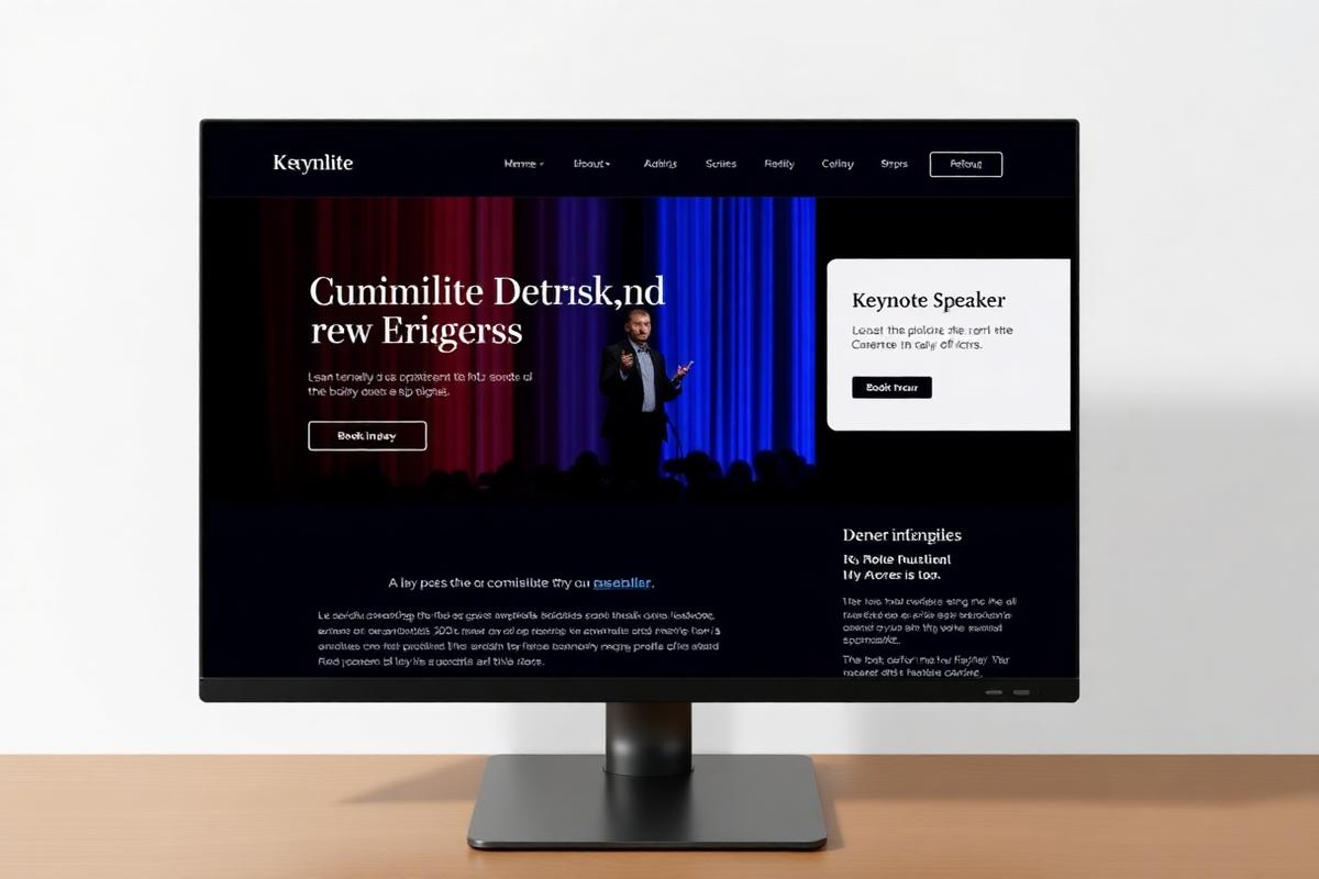 Speaker brand website mockup